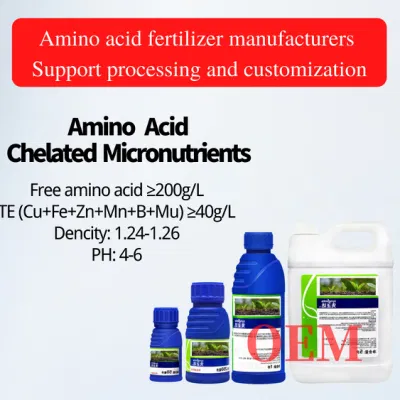 Landwirtschaft Bio-Blattdünger Aminosäure-Chelat Mikronährstoffe Cu Fe Zn Mn B Mo